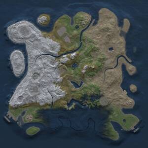 Thumbnail Rust Map: Procedural Map, Size: 4000, Seed: 1760140906, 15 Monuments