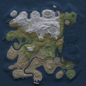 Thumbnail Rust Map: Procedural Map, Size: 3250, Seed: 242469881, 11 Monuments