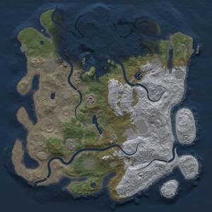Thumbnail Rust Map: Procedural Map, Size: 4000, Seed: 650461823, 14 Monuments