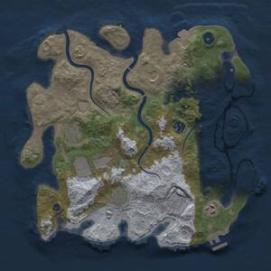 Thumbnail Rust Map: Procedural Map, Size: 3500, Seed: 118765, 14 Monuments