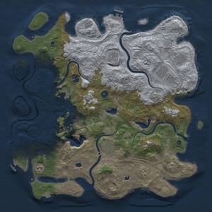 Thumbnail Rust Map: Procedural Map, Size: 4500, Seed: 978148227, 15 Monuments