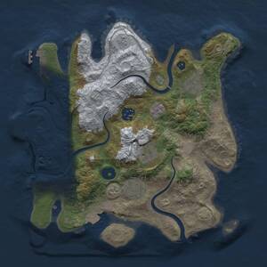 Thumbnail Rust Map: Procedural Map, Size: 3000, Seed: 19021, 11 Monuments