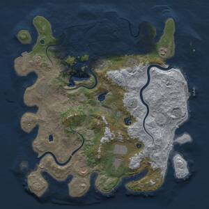 Thumbnail Rust Map: Procedural Map, Size: 4000, Seed: 1987322585, 13 Monuments