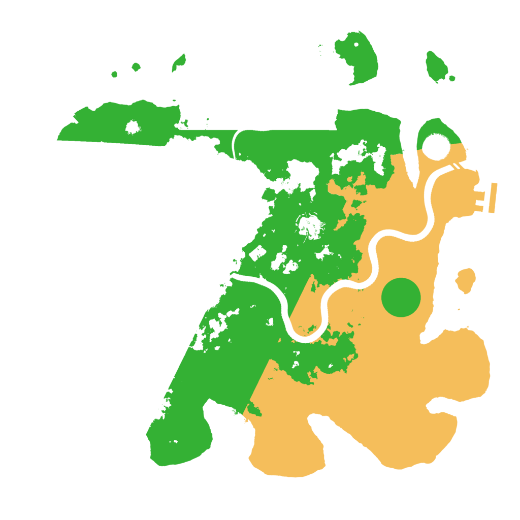 Biome Rust Map: Procedural Map, Size: 3500, Seed: 74251571