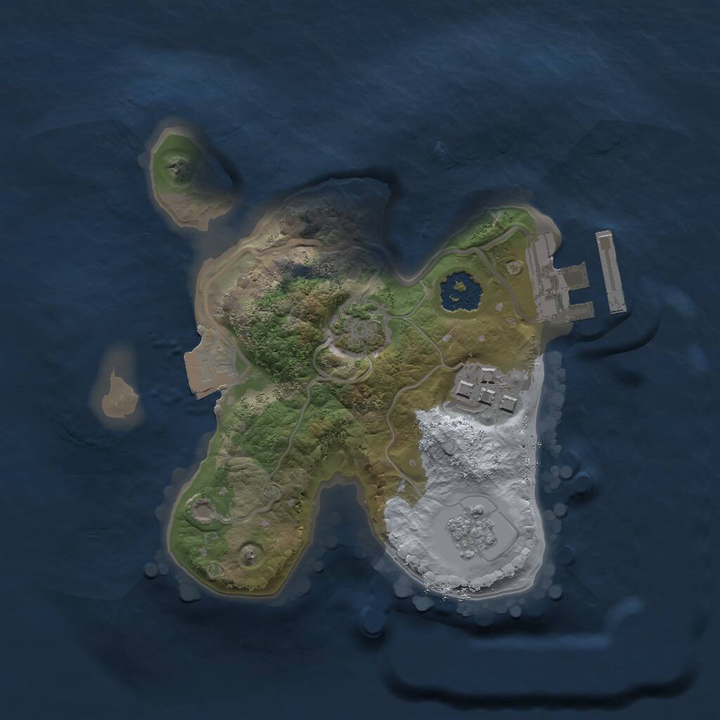 Rust Map: Procedural Map, Size: 1750, Seed: 99999, 5 Monuments