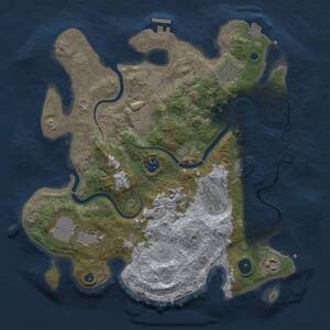 Thumbnail Rust Map: Procedural Map, Size: 3500, Seed: 448908, 12 Monuments