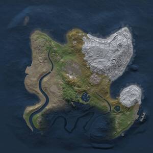 Thumbnail Rust Map: Procedural Map, Size: 2500, Seed: 8213791, 8 Monuments