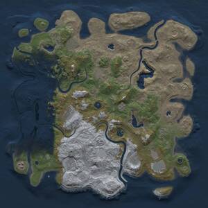 Thumbnail Rust Map: Procedural Map, Size: 4500, Seed: 13601482, 17 Monuments