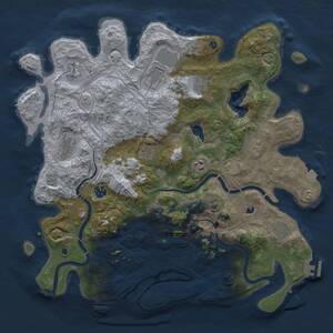 Thumbnail Rust Map: Procedural Map, Size: 4250, Seed: 2004822068, 17 Monuments