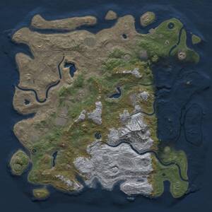 Thumbnail Rust Map: Procedural Map, Size: 5000, Seed: 1146954964, 16 Monuments