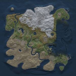 Thumbnail Rust Map: Procedural Map, Size: 4000, Seed: 147337502, 15 Monuments