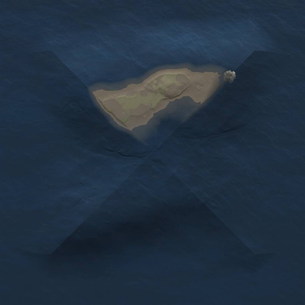 Rust Map: Procedural Map, Size: 1000, Seed: 46436624, 1 Monuments