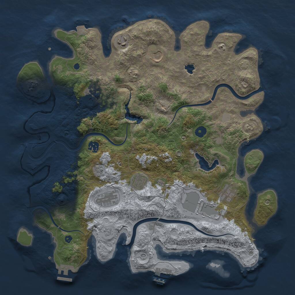 Rust Map: Procedural Map, Size: 4000, Seed: 7806, 15 Monuments