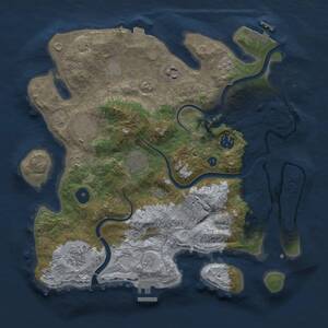 Thumbnail Rust Map: Procedural Map, Size: 3400, Seed: 1844141139, 13 Monuments