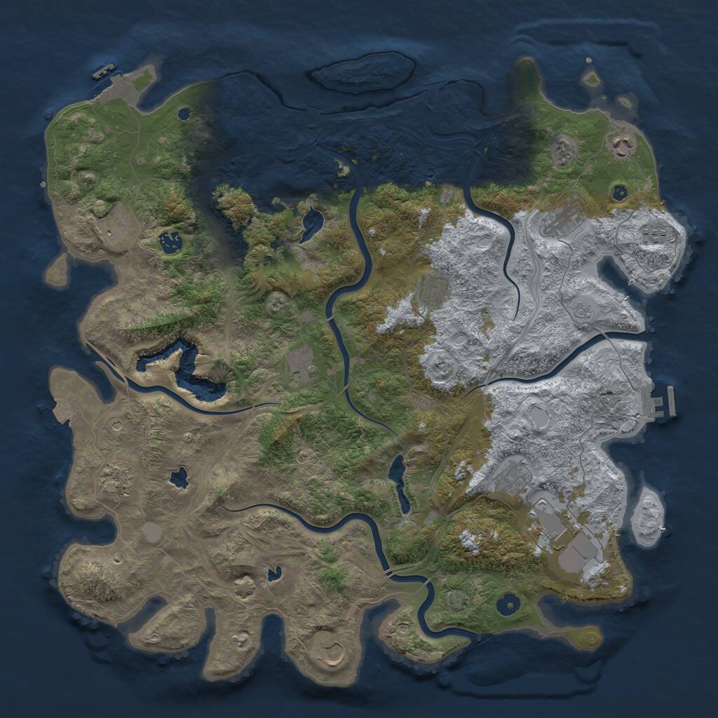 Rust Map: Procedural Map, Size: 4750, Seed: 420, 17 Monuments