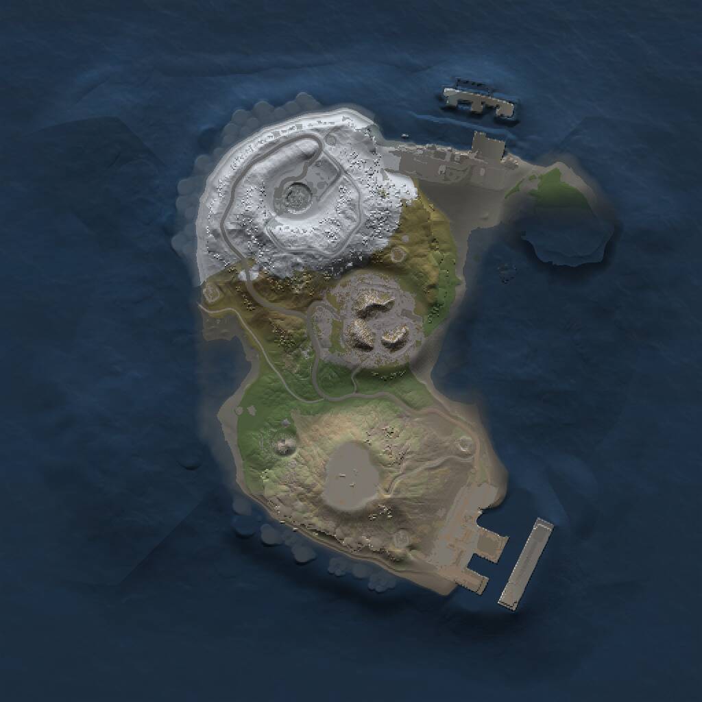 Rust Map: Procedural Map, Size: 1500, Seed: 1441044169, 5 Monuments