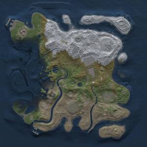Thumbnail Rust Map: Procedural Map, Size: 3500, Seed: 55324, 14 Monuments