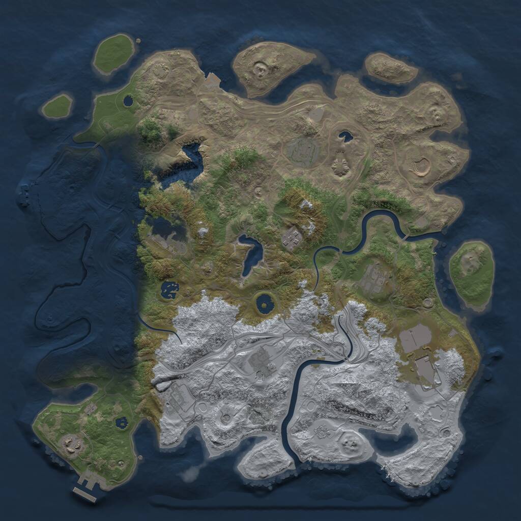 Rust Map: Procedural Map, Size: 4250, Seed: 1477324456, 16 Monuments