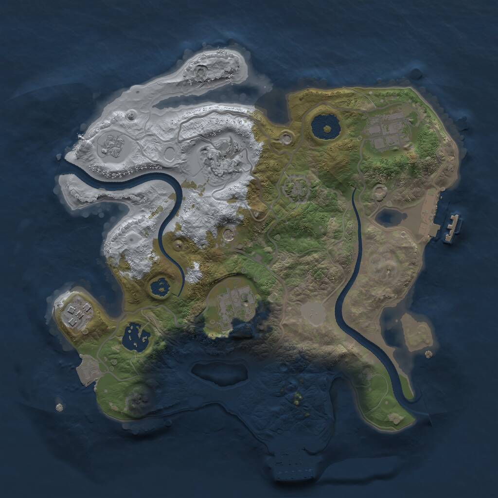 Rust Map: Procedural Map, Size: 2700, Seed: 1760270507, 11 Monuments