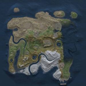 Thumbnail Rust Map: Procedural Map, Size: 3000, Seed: 140772816, 11 Monuments