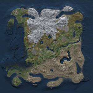 Thumbnail Rust Map: Procedural Map, Size: 4000, Seed: 260058821, 14 Monuments
