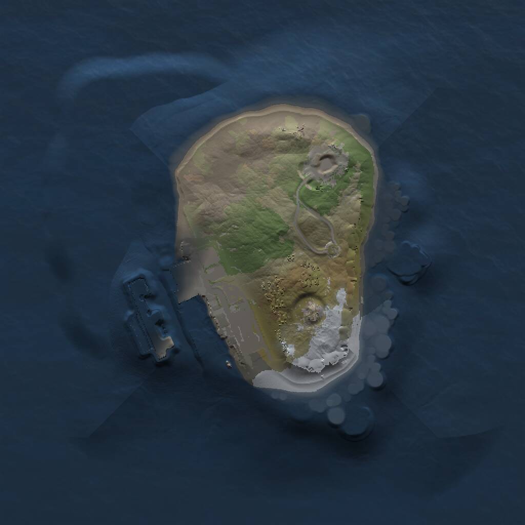 Rust Map: Procedural Map, Size: 1000, Seed: 264658886, 2 Monuments