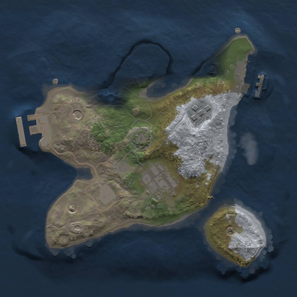 Rust Map: Procedural Map, Size: 2000, Seed: 49751757, 7 Monuments
