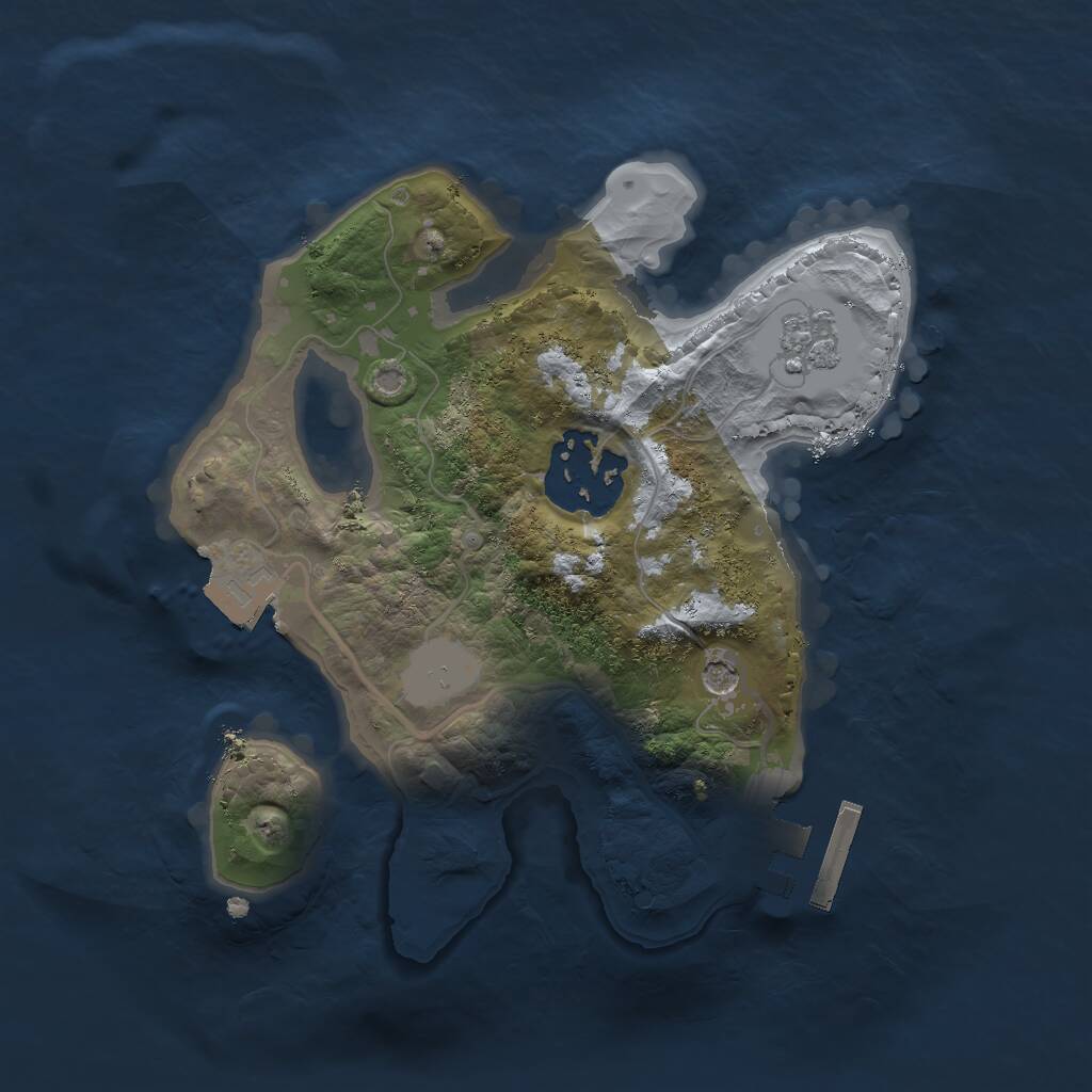 Rust Map: Procedural Map, Size: 2000, Seed: 743842567, 5 Monuments