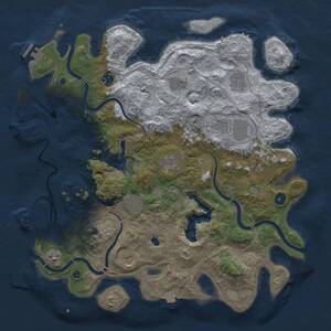 Thumbnail Rust Map: Procedural Map, Size: 4250, Seed: 680170193, 16 Monuments