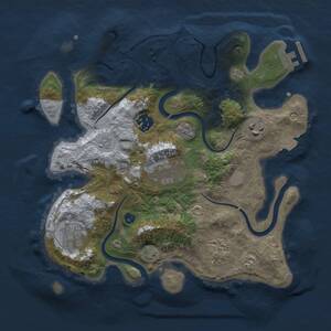 Thumbnail Rust Map: Procedural Map, Size: 3000, Seed: 1868989803, 11 Monuments