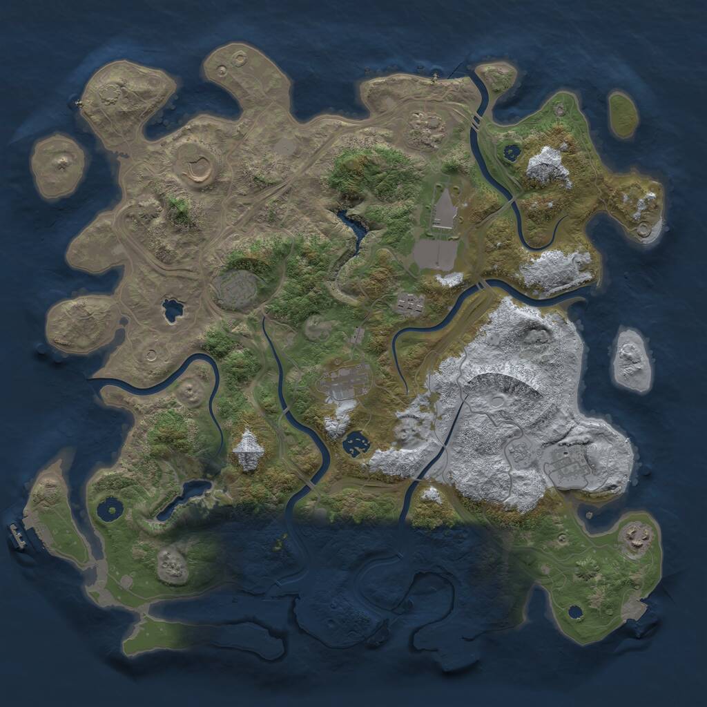 Rust Map: Procedural Map, Size: 4250, Seed: 1558953850, 15 Monuments