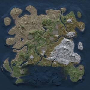 Thumbnail Rust Map: Procedural Map, Size: 4250, Seed: 1558953850, 15 Monuments