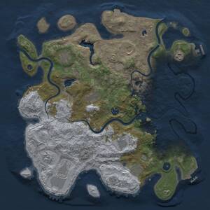 Thumbnail Rust Map: Procedural Map, Size: 4000, Seed: 2098261835, 16 Monuments
