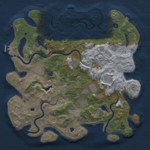 Thumbnail Rust Map: Procedural Map, Size: 4500, Seed: 319599270, 17 Monuments