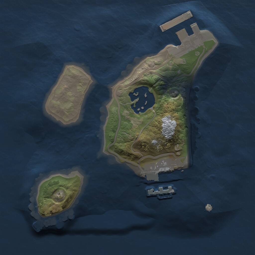Rust Map: Procedural Map, Size: 1500, Seed: 809, 4 Monuments
