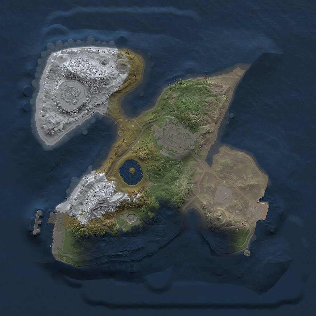 Rust Map: Procedural Map, Size: 2000, Seed: 862456448, 5 Monuments