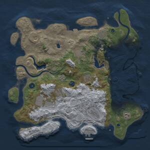 Thumbnail Rust Map: Procedural Map, Size: 4000, Seed: 512312545, 16 Monuments