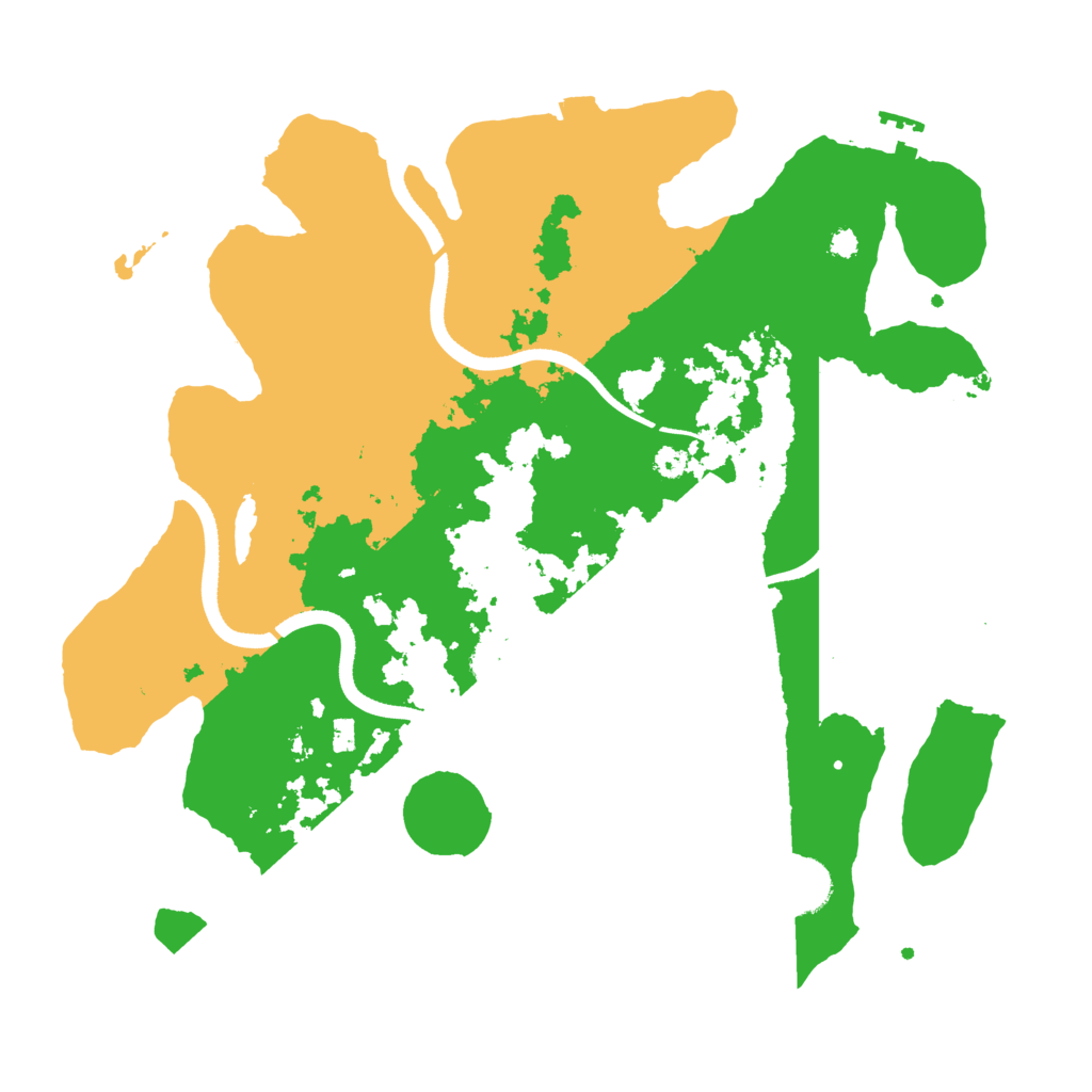 Biome Rust Map: Procedural Map, Size: 3500, Seed: 369296