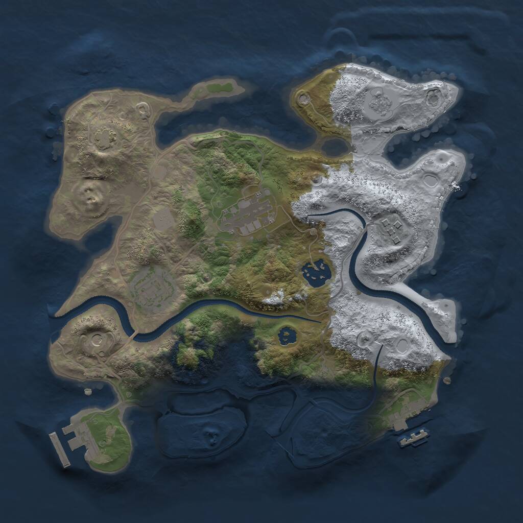 Rust Map: Procedural Map, Size: 2850, Seed: 54916319, 10 Monuments