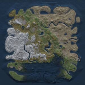 Thumbnail Rust Map: Procedural Map, Size: 4500, Seed: 488126621, 17 Monuments