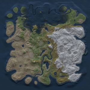 Thumbnail Rust Map: Procedural Map, Size: 4500, Seed: 156747, 17 Monuments