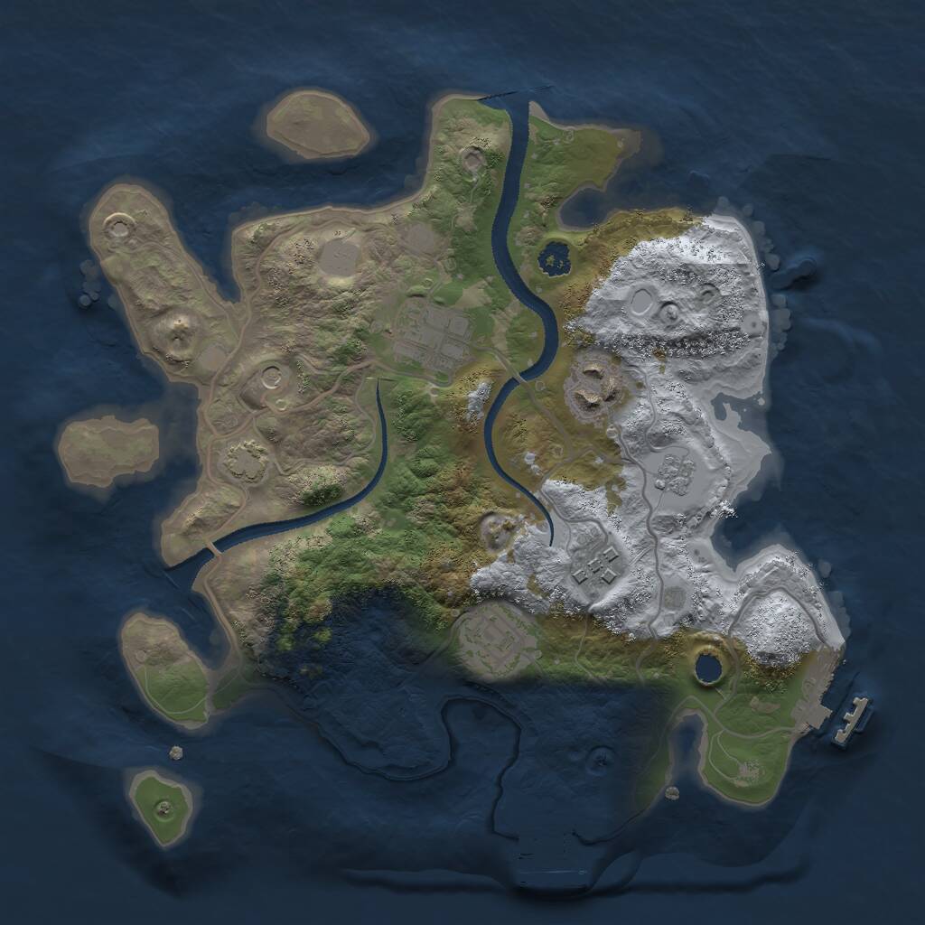 Rust Map: Procedural Map, Size: 2750, Seed: 782826508, 10 Monuments