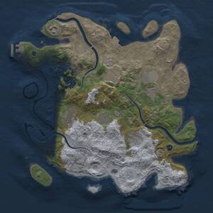 Thumbnail Rust Map: Procedural Map, Size: 3500, Seed: 23267, 13 Monuments