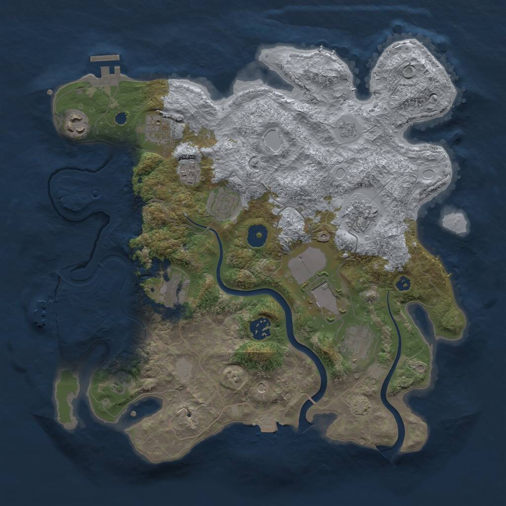 Rust Map: Procedural Map, Size: 3500, Seed: 112279331, 15 Monuments