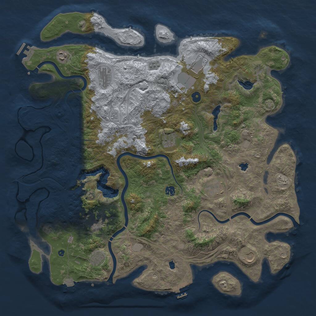 Rust Map: Procedural Map, Size: 4750, Seed: 140031132, 17 Monuments