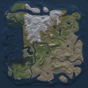 Thumbnail Rust Map: Procedural Map, Size: 4750, Seed: 140031132, 17 Monuments