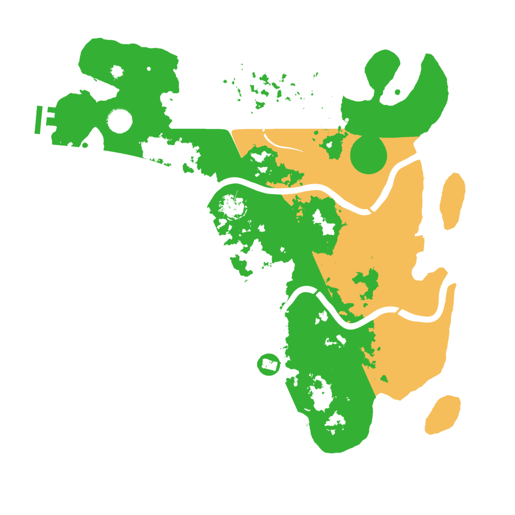 Biome Rust Map: Procedural Map, Size: 3700, Seed: 560556