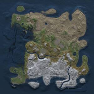 Thumbnail Rust Map: Procedural Map, Size: 4000, Seed: 1755079687, 15 Monuments