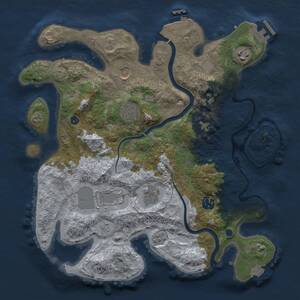 Thumbnail Rust Map: Procedural Map, Size: 3500, Seed: 829539, 14 Monuments