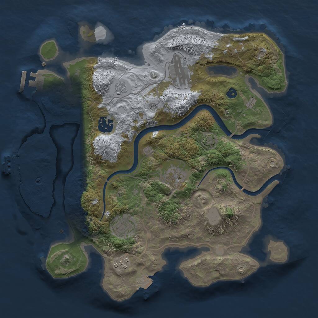 Rust Map: Procedural Map, Size: 3000, Seed: 2025101315, 11 Monuments